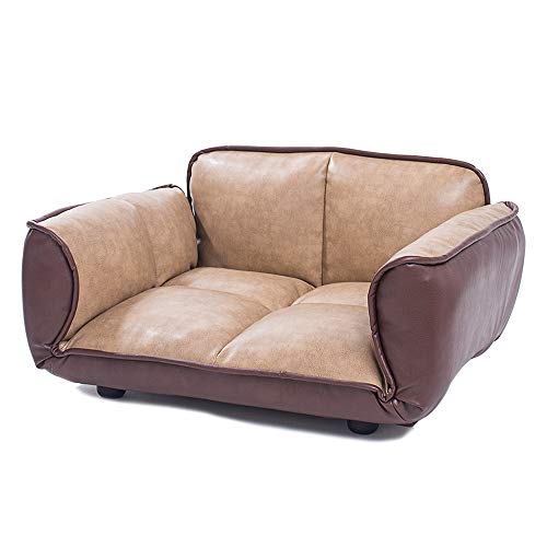 K·1 Stark Dog Sofa, L-Shaped Chaise Couch for Dogs, Brown