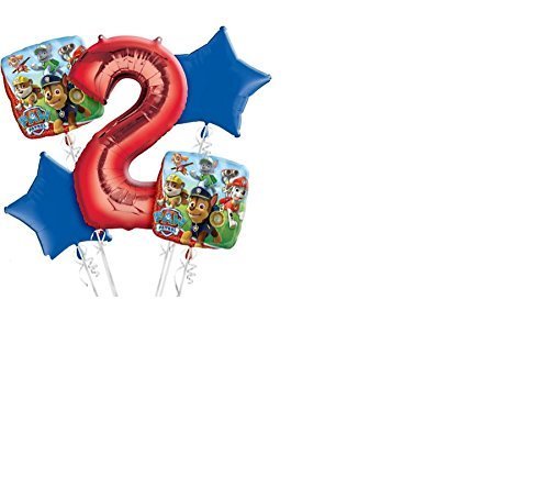 PAW Patrol 2nd Birthday Balloon Bouquet 5pc by Amscan