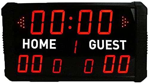 Yuegoo Gym Timer Led Indoor Professional 12/24/30 Seconds Shooting Scoreboard Electronic Digital Watch For Basketball, Baseball/Rugby/Tennis (Color: Black, Size: 47.5X 25.5 X 5.5Cm) Scoreboard #TOP19