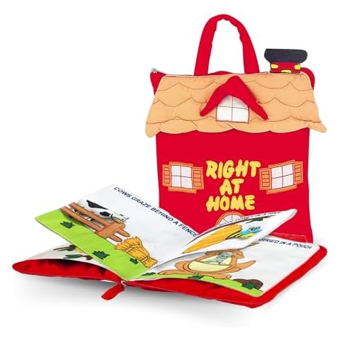 Pockets of Learning Right at Home Quiet Book, Animal Activity Busy Book for Toddlers and Children Cover