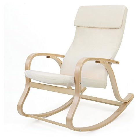 SONGMICS Sillón Mecedora con Almohada Integrada Cover