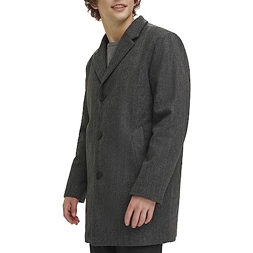 Image of DOCKERS Men's Henry Wool Blend Top Coat (Regular and Big & Tall Sizes)