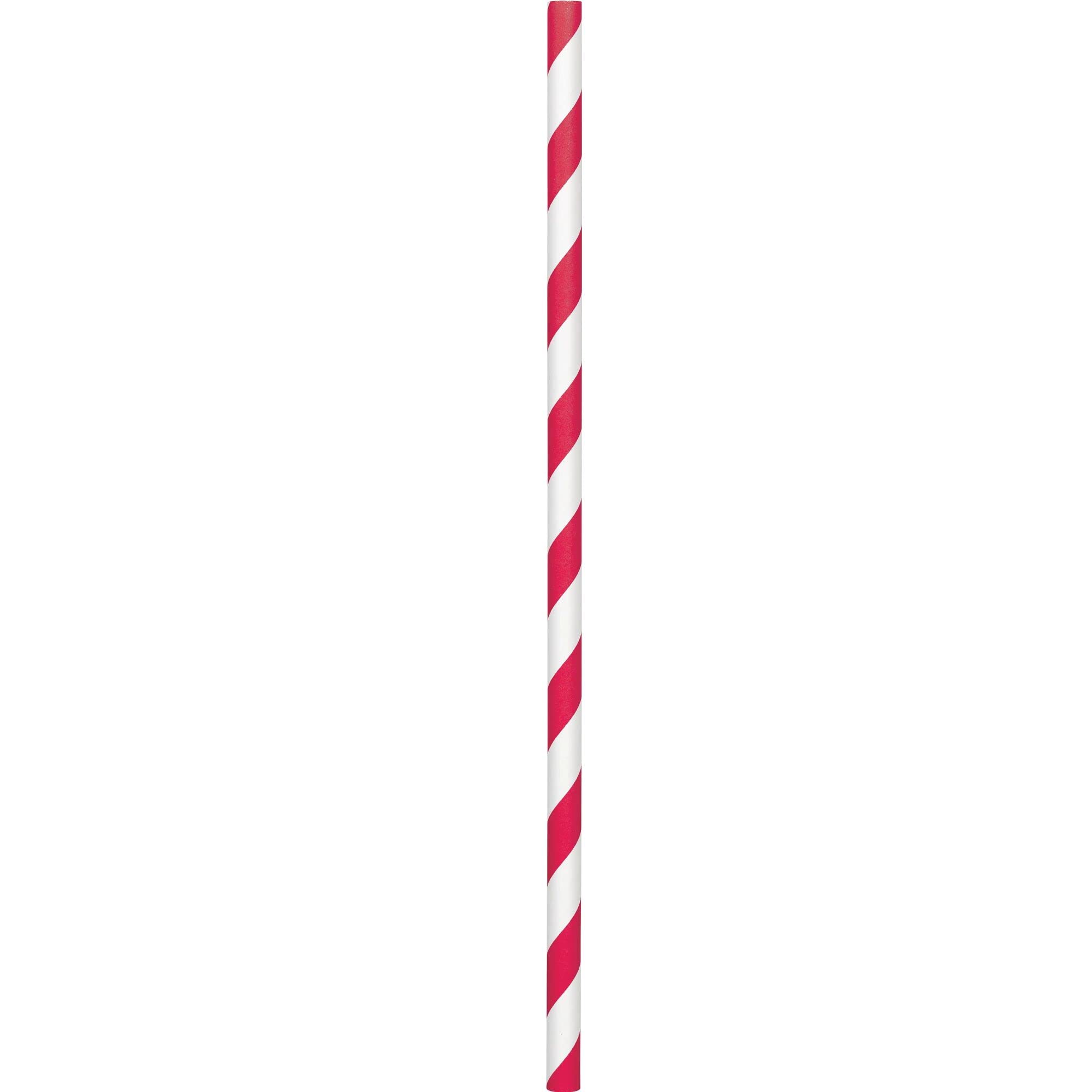 Amscan 400299,4 Cannucce di carta, 24 cm, colore: Rosso mela | 50 pezzi