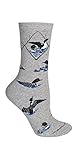 Leichte Stretch-Baumwolle Wheel House Designs Loons graue Damen Socken