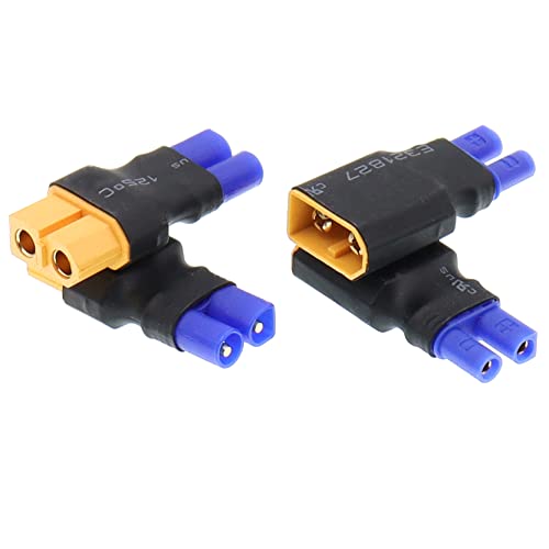 Adaptador XT60 a EC2 para conectar baterías LiPo sin soldar cables de variador 2