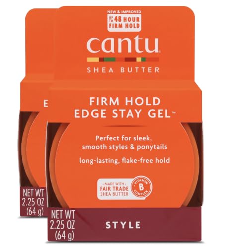 Cantu Extra Hold Edge Stay Gel with Shea Butter, 2.25 oz (Packaging May Vary) (Pack of 2)