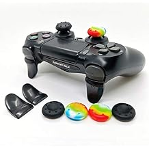 L2 R2 Ps4 Trigger Extenders 1 Pair L2 R2 Triggers, 4pcs Joystick Cap, 2 Pairs LED Light Bar Decal for PlayStation 4 Controller