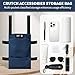 SPRING SEAON Crutch Bag Water-Resistant Pouch Lightweight Accessory Storage Carry Kit Cup and Bottle Pocket Holder Crutches Accessories for Kids, Men, Women Navy Blue