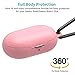 Keyanswer PC Case for Galaxy Buds Wireless 2019 / Galaxy Buds+ Plus 2020, Hard Protective Ring Case with Carabiner, Full Body Protection, Egg Case (Pink)