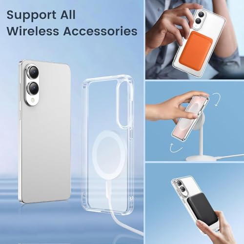 Image of Back Case Cover for Samsung Galaxy S 25 Edge 5G | Mag-Safe Compatible | Transparent Mobile Phone Case Cover for Samsung Galaxy S 25 Edge 5G | Samsung S25Edge 5G TPU Transparent Back Cover