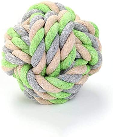 Amazon Co Jp 1pcsカラフルな犬のかじるおもちゃ綿ロープボールボール犬のかみ傷おもちゃ噛む歯が生えるボールインタラクティブ子犬トレーニング楽しいペット用品 ペット用品
