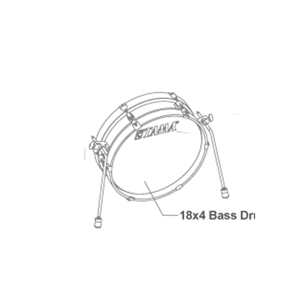 TAMA Club-Jam Pancake Bassdrum 4 pollici - Hairline nero/cromato HW