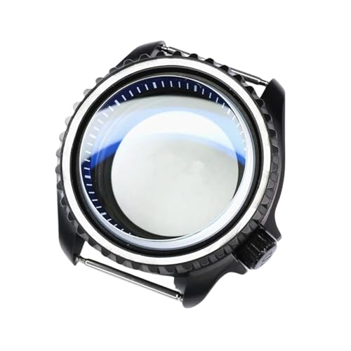Boîtier Seiko SKX007 noir mat en acier avec saphir pour mod Nh35