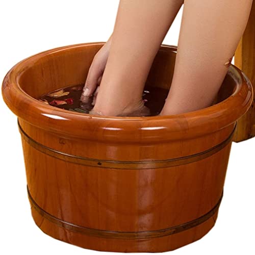 Tina para baño de pies de madera con tapa miniatura 2