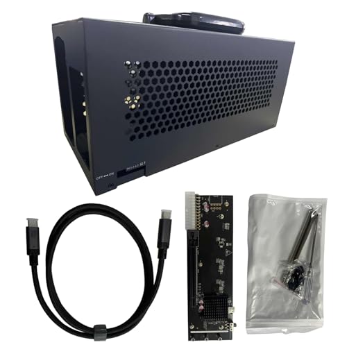 AMISENK PCIe External Graphics Expansion Dock 4 Ready 40Gbps Charging Metal Housing for Laptops Gaming 3D Rendering Workstations External Video Card Dock for Gaming