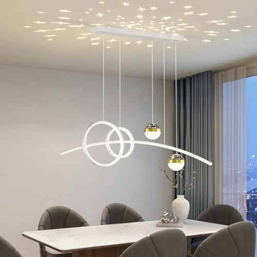 Lámpara colgante de mesa comedor LED regulable de diseño moderno y con mando a distancia