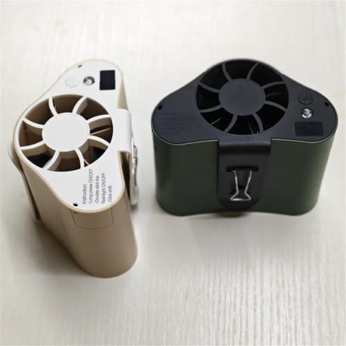 Ventilador de cintura portátil multifuncional con 6 velocidades y linterna de camping 7