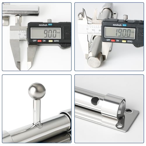 SAYAYO Türriegel Bolzenriegel Edelstahl Riegelschloss Schlossriegel Torriegel Abschließbar 230mm Riegel für Tor, Fenster, Zaun, EMS9200-LS