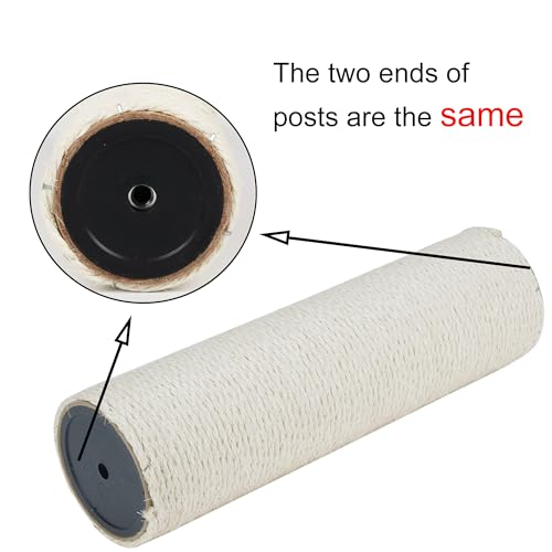 Dimaka Ersatzstange für Kratzbaum, 11,7 cm Durchmesser, 39,9 cm Länge, mit natürlichem Sisal überzogen