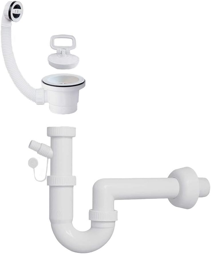 Kit di scarico universale per lavatoio bianco Inbagno