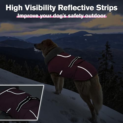 Image of Lelepet Dog Coats for Medium Dogs Waterproof Dog Jacket with Adjustable Fit