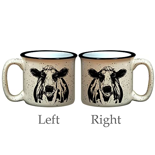 Mugbrew Campfire Coffee Mug 13Oz, Black Spotted Cow - Gift Idea For Holiday, Cute Animal Cup, Holiday Mugs #TOP1