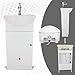 Renovators Supply Manufacturing Small Bathroom Vanity Sink Cabinet Vitreous China Sink Comes with Faucet and Drain Assembly Required Install Hardware Included