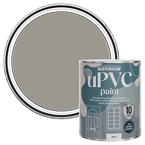 Image of Rust-Oleum Brown uPVC Door and Window Paint in Matt Finish - Whipped Truffle 750ml