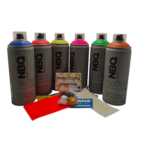 PROGAL COLORS NBQ Juego de 6 Botes de Espray Fluor