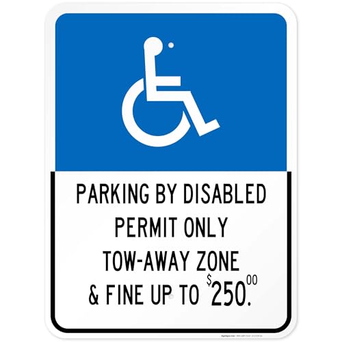 Florida Handicap Parking Sign, Parking by Permit Only,