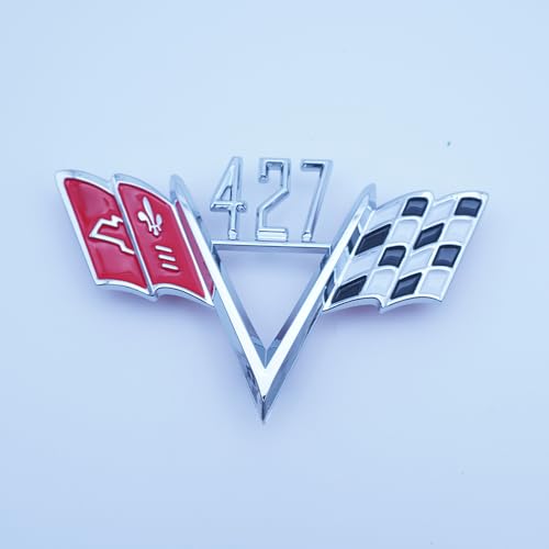 Emblemas 427 de bandera en 3D con acabado cromo rojo para renovar la carrocería de su coche 2