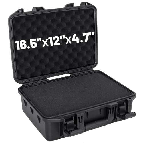 TORIBIO Hard Carrying Case with Foam Shockproof Storage 17.5"x10.5"x4.7"