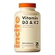Incite Nutrition Vitamin D3 4000 IE + K2 (MK7) 100 µg – 180 hochdosierte Tabletten - Premium-Qualität – Vorrat für 23 Monate - Vitamin D3 und K2 – vegan – Hergestellt im Vereinigten Königreich