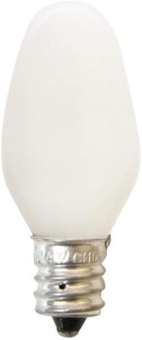 Best Cyber Monday 🔥 Meridian Electric 13201 Incandescent C7 Replacement Night Light Bulbs, Small, White, 4-Pack