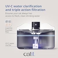 Catit PIXI Trinkbrunnen für Katzen, XXL kabellos aus Edelstahl, UVC-Filter – Ansicht 6