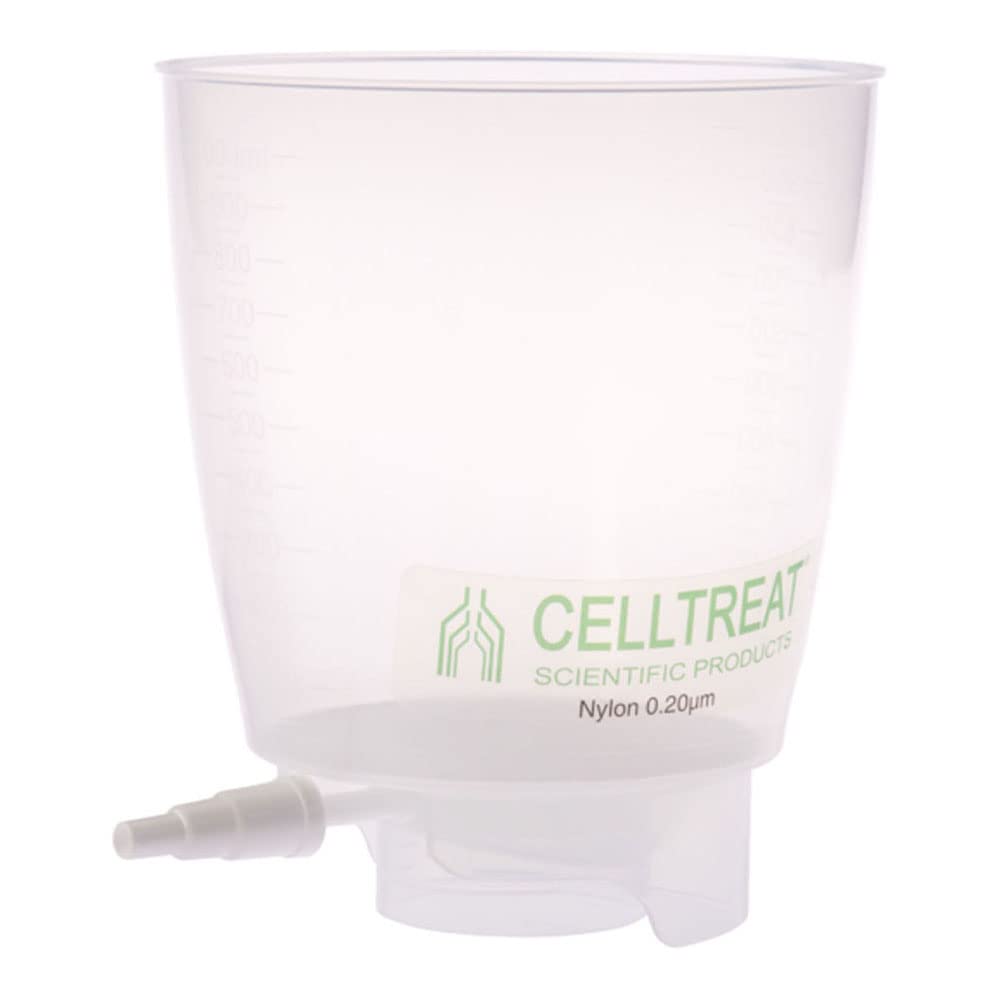CELLTREAT 229738 1000Ml Polypropylene Bottle Top Filter, Nylon Filter Material, 0.20um, 90 mm, Non-sterile, Polypropylene (Pack of 12)