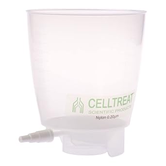 CELLTREAT 229738 1000Ml Polypropylene Bottle Top Filter, Nylon Filter Material, 0.20um, 90 mm, Non-sterile, Polypropylene Pack of 12