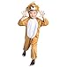 Seruna AN73 Taglia 3-4A (98-104cm) Costume da Leone per Bambini, indossabile Comodamente sui Vestiti Normali