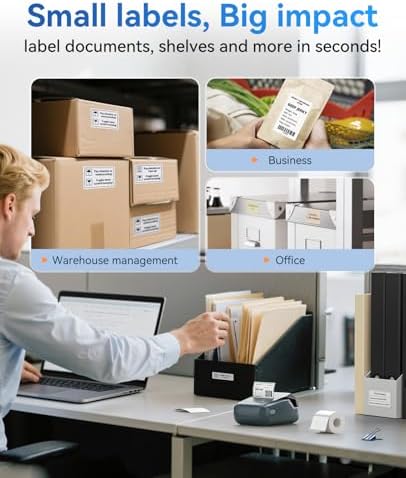 NIIMBOT B1 Label Maker Machine with Tape, Thermal Name Tag Sticker Printer - 3