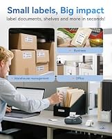 NIIMBOT Etikettendrucker, B1 Bluetooth Etikettiergerät mit Größeres Etikett, Selbstklebendes Aufkleber Druckgröße 20-50 mm Kompatibel mit iOS und Android für Heim, Büro, Blau – Ansicht 4