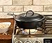 Lodge 3 Quart Pre-Seasoned Cast Iron Deep Skillet with Lid