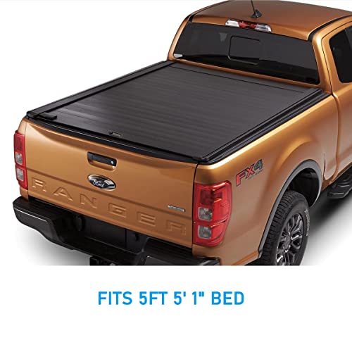 Yosayusa Retractable Hard Tonneau Cover/Aluminum Pickup Truck Bed Cover Roll-Up For Ford Ranger 5Ft Bed 5' 1" (61") 2019-2022 (Not Fits Roll Bar Model) #TOP1