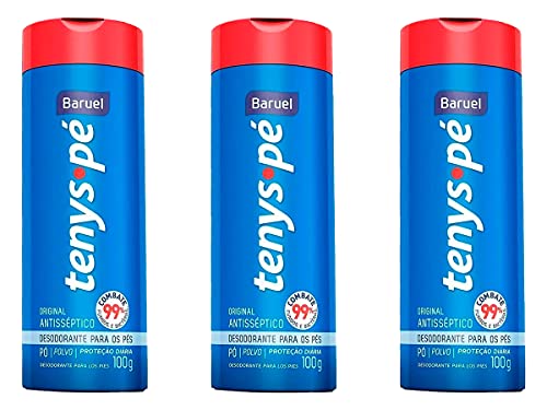 Kit 3 Talco Para Pés Tenys Pé Baruel Original Pó 100g