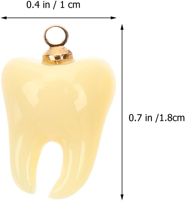 30Pcs Resin Tooth Charms for Jewelry Making Funny Teeth Pendants for Diy Necklaces Bracelets Earrings Keychains Ornaments for Party Favors and Crafts - Image 2