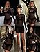 Avidlove Black Dresses for Women Sexy Long Sleeve Sheer Mesh Midi Dress Crew Neck Bodycon Party Clubwear, Medium