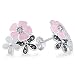 ZHOUYF Boucles d'oreilles Pendantes Créoles Pendantes 925 Sterling Silver Poetic Daisy Fleur De Cerisier Boucles d'oreilles Rose Lotus Fleur Boucles d'oreilles pour Les Fiançailles