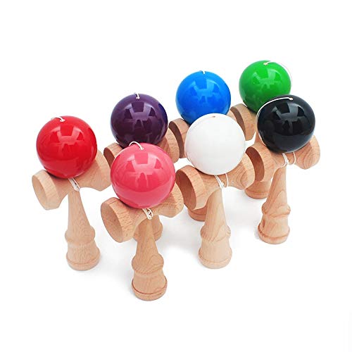 Teen Wooden Outdoor Sports Toy Ball Kendama Ball Pu Paint 18.5Cm Strings Professional Adult Toys Leisure Sports Toy (Green) #TOP5