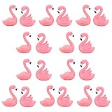 20pcs Miniature Flamingo Figurine Easter Cupcake Toppers, Mini Flamingo Cake Decorations for Flaming