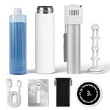 Frigo elettrico 3 in 1, raffreddato automatico a 2-8 °C, funzionamento | Raffreddamento a semiconduttori e raffreddamento bibol, bottiglia termica portatile con display LED, spina USB