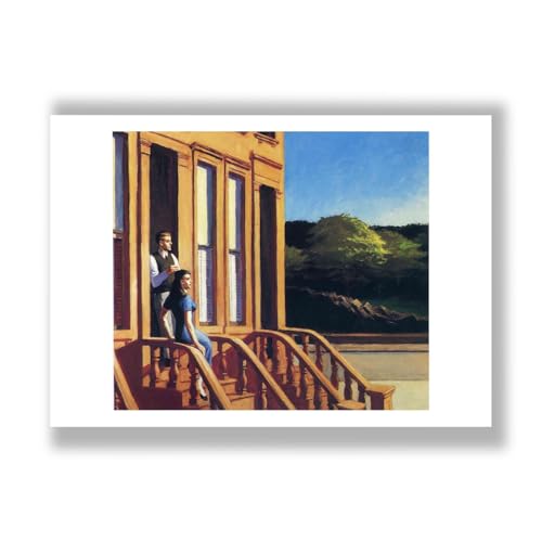 Edward Hopper œuvre Soleil sur pierres brunes impression mate poétique Medium